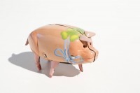 Cochon Polly avec ruban Cochon Polly avec ruban