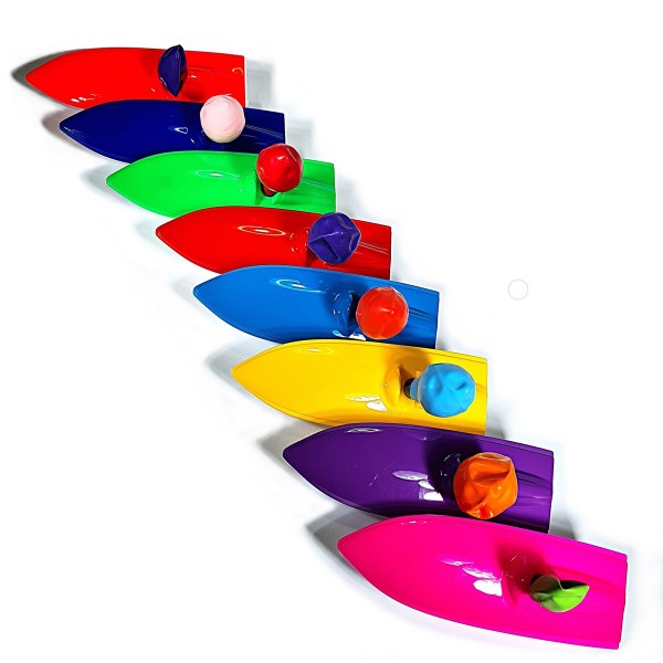 Balloon Boat, 12 pcs., mixed colors, Made in Germany