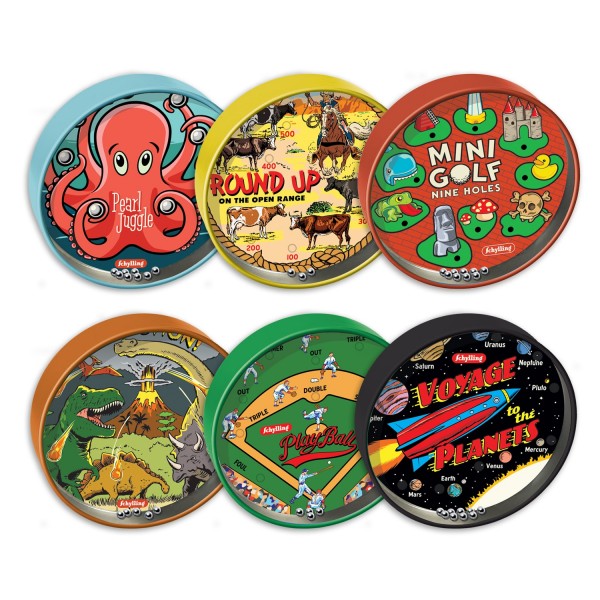 Set of 6 TIN BALL GAME 8 cm