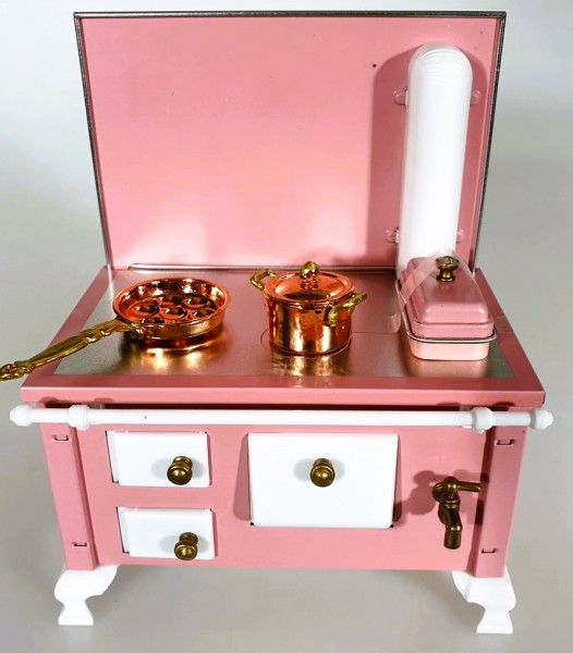 Herd 1:12 , rosa-weiß mit Zubehör, Made in Germany