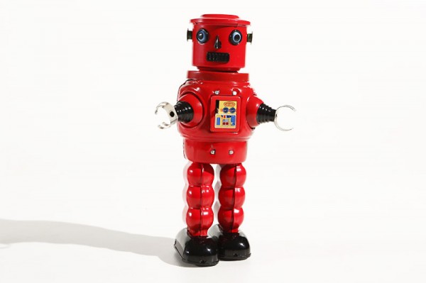 Roboter Roby Robot, 22cm, rot Made in China