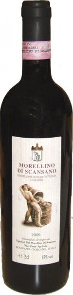 Miniature Morellino Vinzer bottle magnet