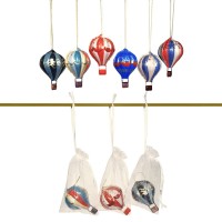 Heißluftballon Deko Anhänger Retro, Made in India Heißluftballon Deko Anhänger Retro, Made in India