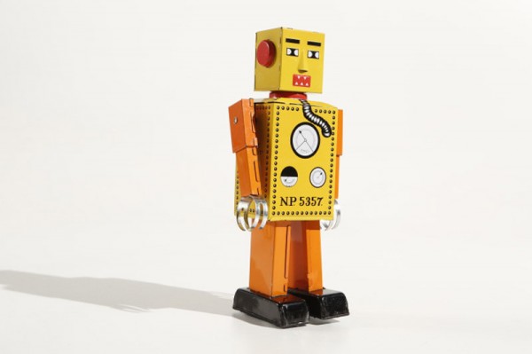 Robot Lilliputien, jaune, 22 cm