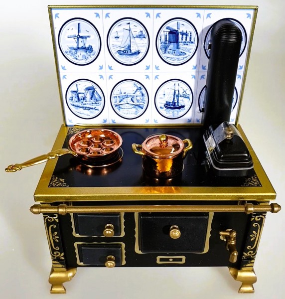 Cucina Nostalgia in miniatura blu