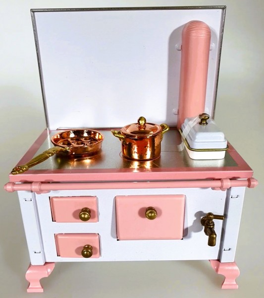 Herd 1:12 , weiß-rosa mit Zubehör, Made in Germany