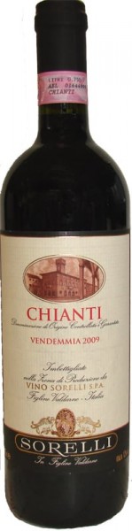 Miniatur Chianti Sorelli Flasche Magnet, 22*80mm, Made in Italy