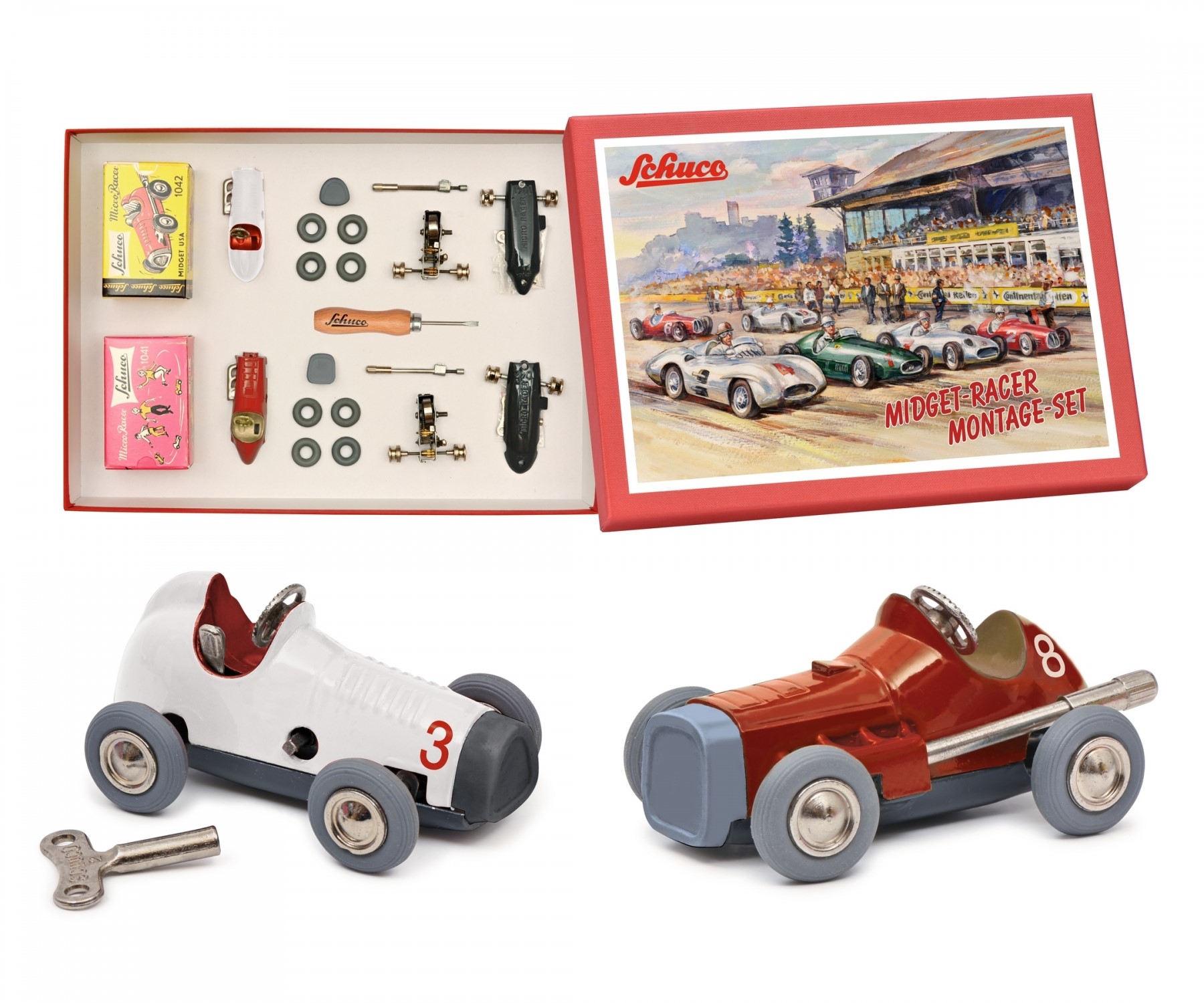 Micro Racer Bausatz mit Midget #8 und #3, Made in Hungary | Blechfabrik ...