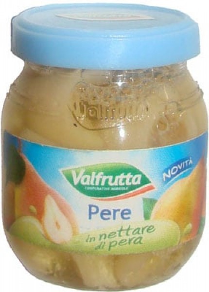 Miniatru Valfrutta Birne Glas Magnet, 26*33mm, Made in Italy