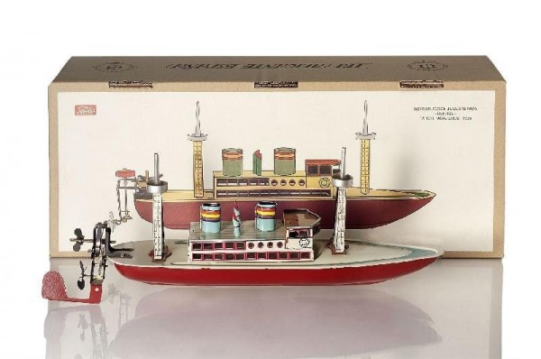 Ozeandampfer, original Paya 38cm mit Federwerk Made in Spain